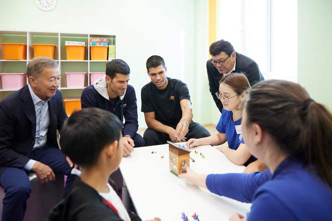 Djokovic, Alcaraz, Medvedev and Auger-Aliassime visited the autism center in Astana